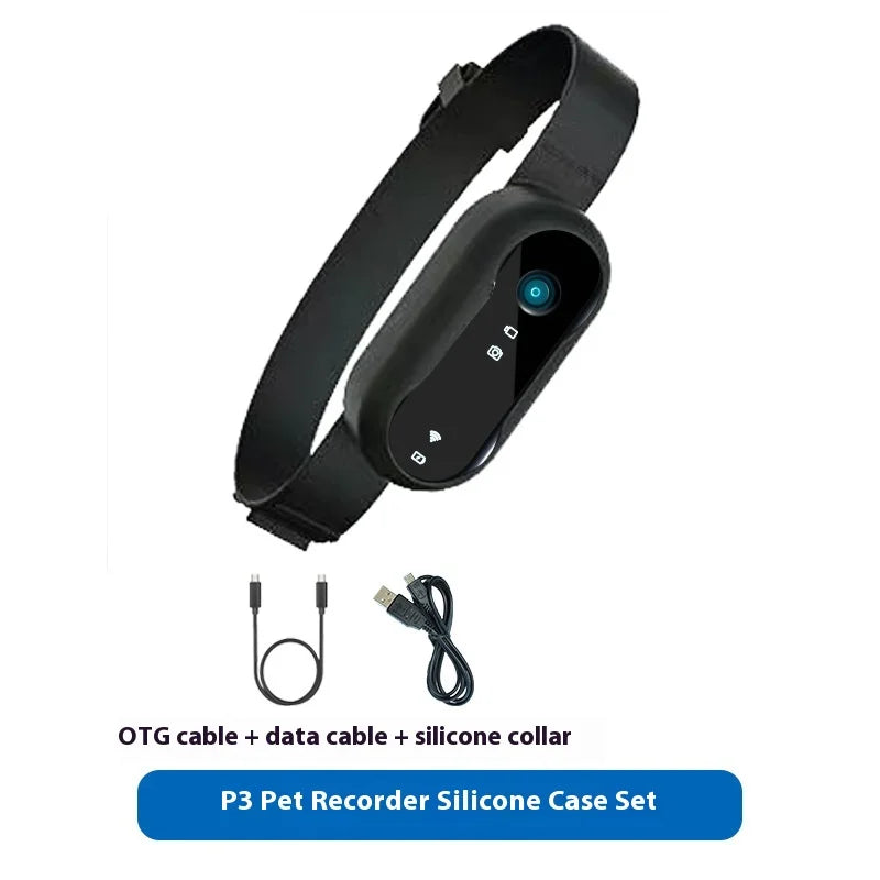 HD 1080P Pet Collar Camera – Waterproof WiFi Dog & Cat Body Cam with Anti-Shake