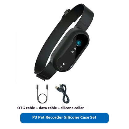 HD 1080P Pet Collar Camera – Waterproof WiFi Dog & Cat Body Cam with Anti-Shake