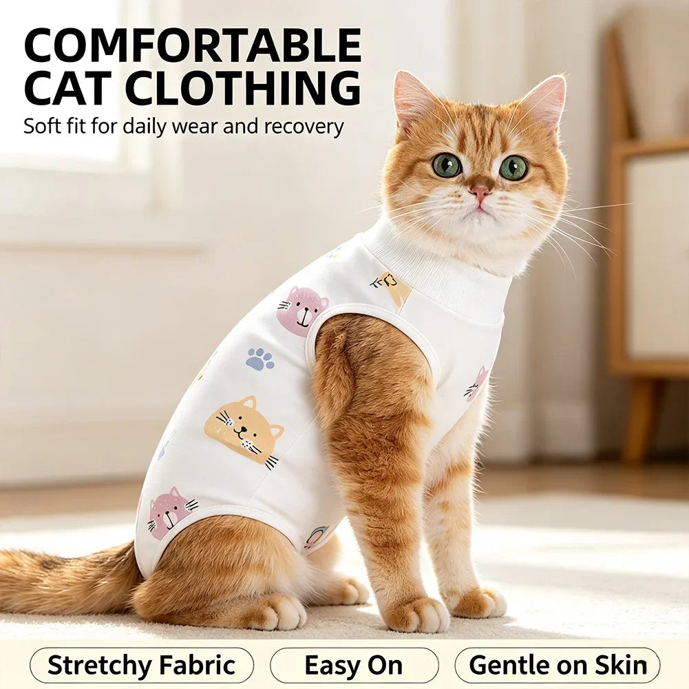 Cat After Surgery Anti Licking Breathable Cat Clothes Surgery Recovery Suit Female Cat Spay Recovery Suit Kitten Onesie for Cats