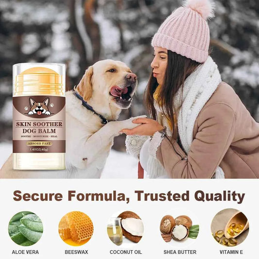 Skin Soother Dog Balm, 1.41oz Balm Stick for Pets, Soothe & Heal Dry Paws, Natural Beeswax & Vitamin E, Fast Absorbing