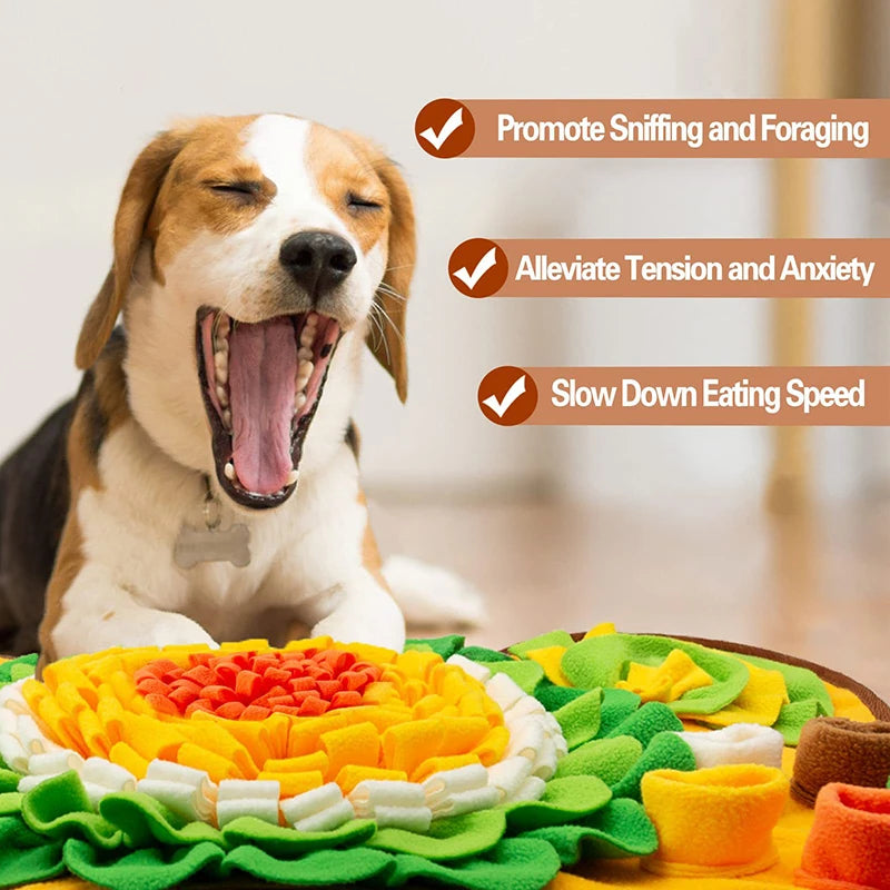 Dog Snuffle Mat, Interactive Slow Feeder, Foraging Game, Anxiety Relief Toy for Dogs, Indoor Outdoor Dog Enrichment