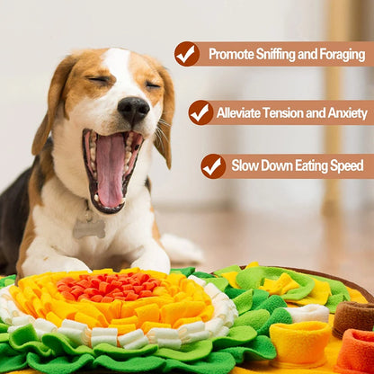 Dog Snuffle Mat, Interactive Slow Feeder, Foraging Game, Anxiety Relief Toy for Dogs, Indoor Outdoor Dog Enrichment