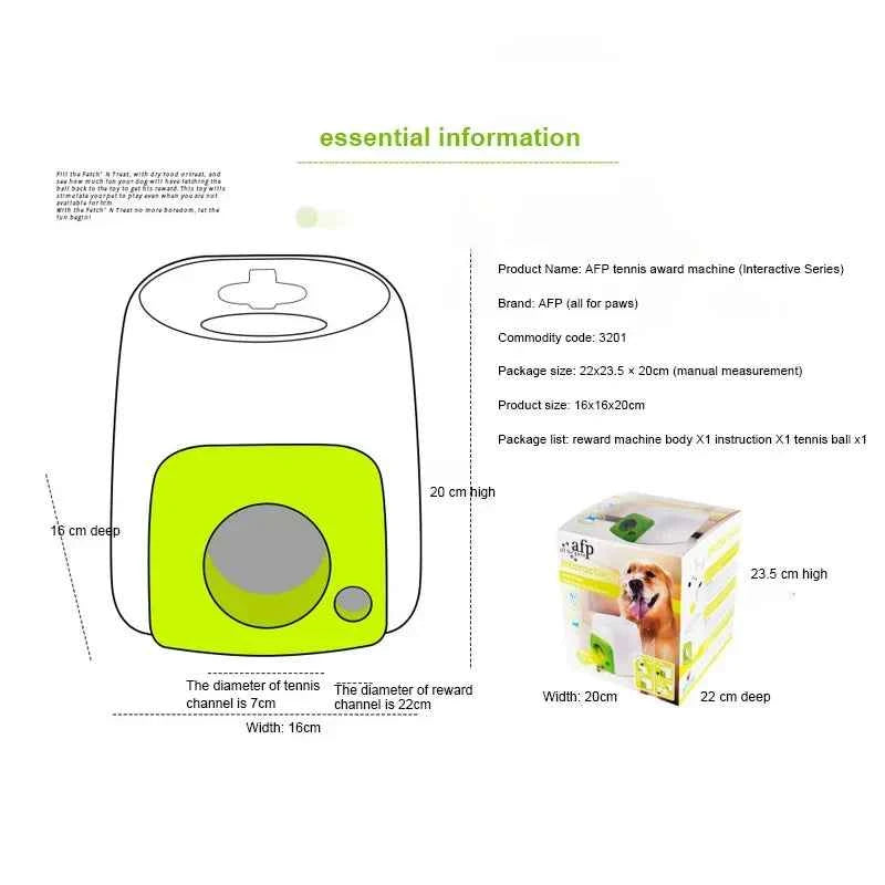 Dog Tennis Ball Launcher Dogs Chase Automatic Toys Food Reward Machine Smart Feeder Throwing Mmachine Pet Ball Thrower