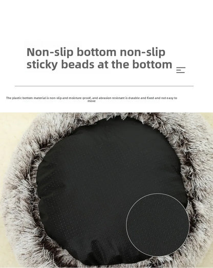 Pet Autumn and Winter Warm Shell Semi-Enclosed Cat Bed Pure Cotton Pet Cat Bed Semi-Enclosed Dog Bed Dog Bed Enclosed Cat Bed