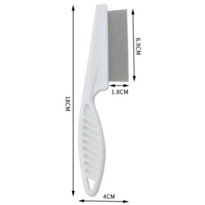 Stainless Steel Flea Comb for Dogs & Cats – Dense Teeth Pet Grooming Brush
