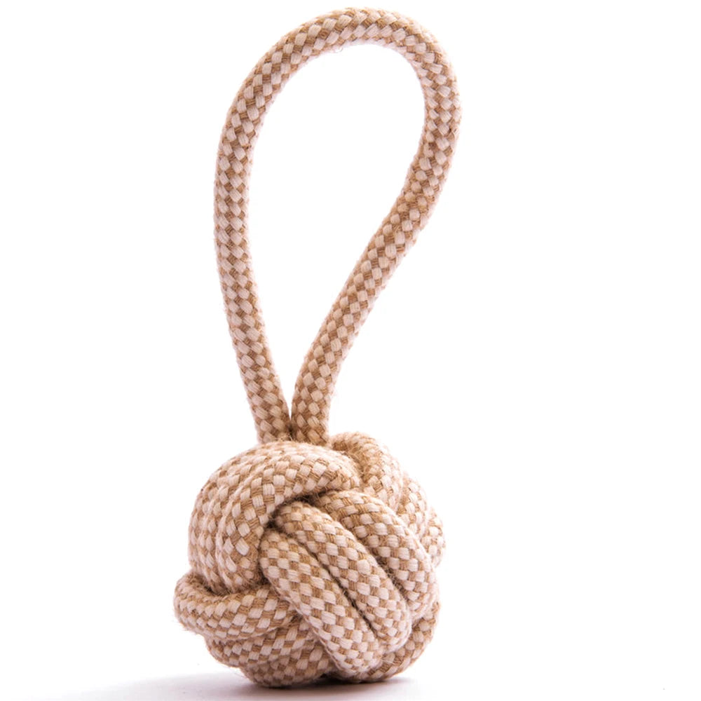 Interactive Cotton Rope Dog Toys for Small Large Dogs Tug of War Durable Bite Toy for Pet Pug Chihuahua Bichon Christmas Gift