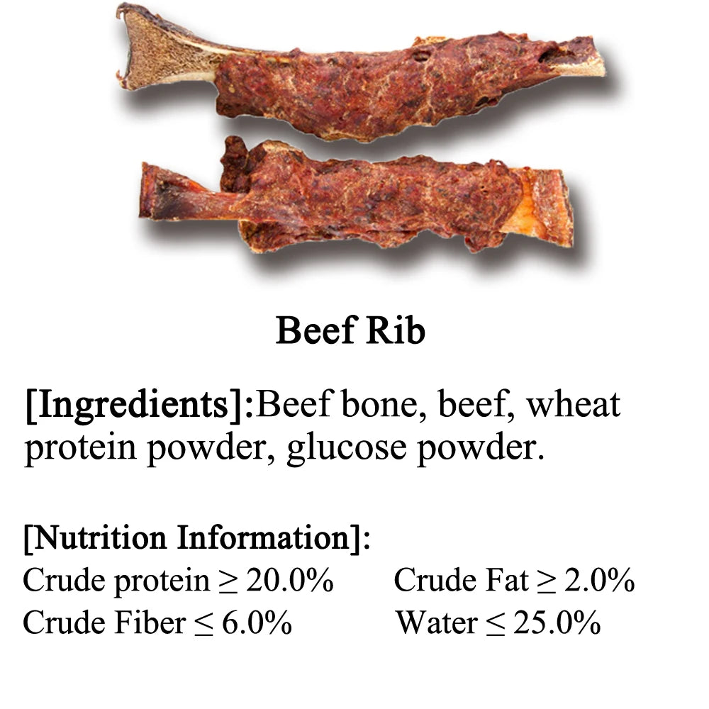 All Natural Beef Rib Dog Chews – Long-Lasting Treats with No Artificial Additives
