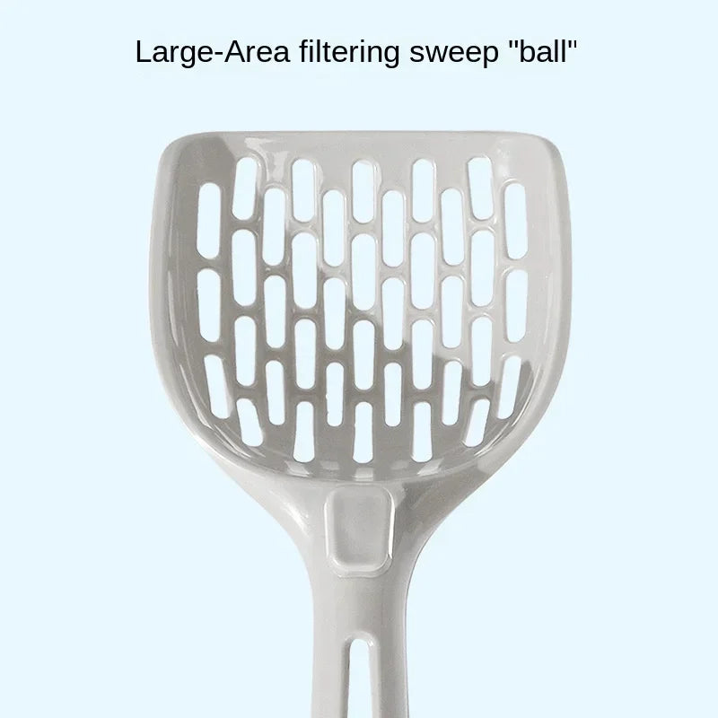 Self-Cleaning Cat Litter Scoop with Stand – Plastic Shovel & Base for Kitten Toilet Maintenance