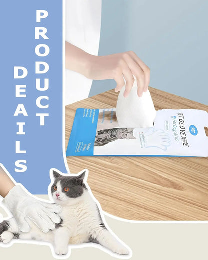 Pet Cleaning Wipe Gloves – Deodorising Grooming Bath Wipes for Dogs & Cats