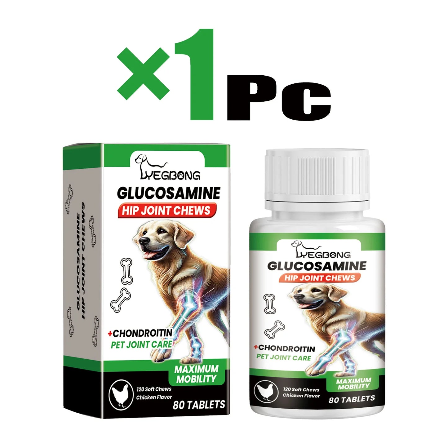 YEGBONG Pet Joint Care Tablets – Dog Supplement to Relieve Discomfort & Strengthen Bones