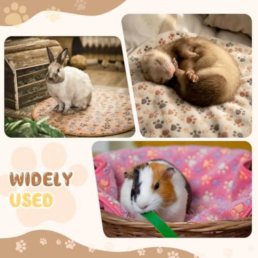 4 Pack Fleece Dog Blankets for Puppy Cats Multi-Size Sleep Mat for Pet Guinea Pig Soft Washable Warm Crate Bed Puppy Teething T