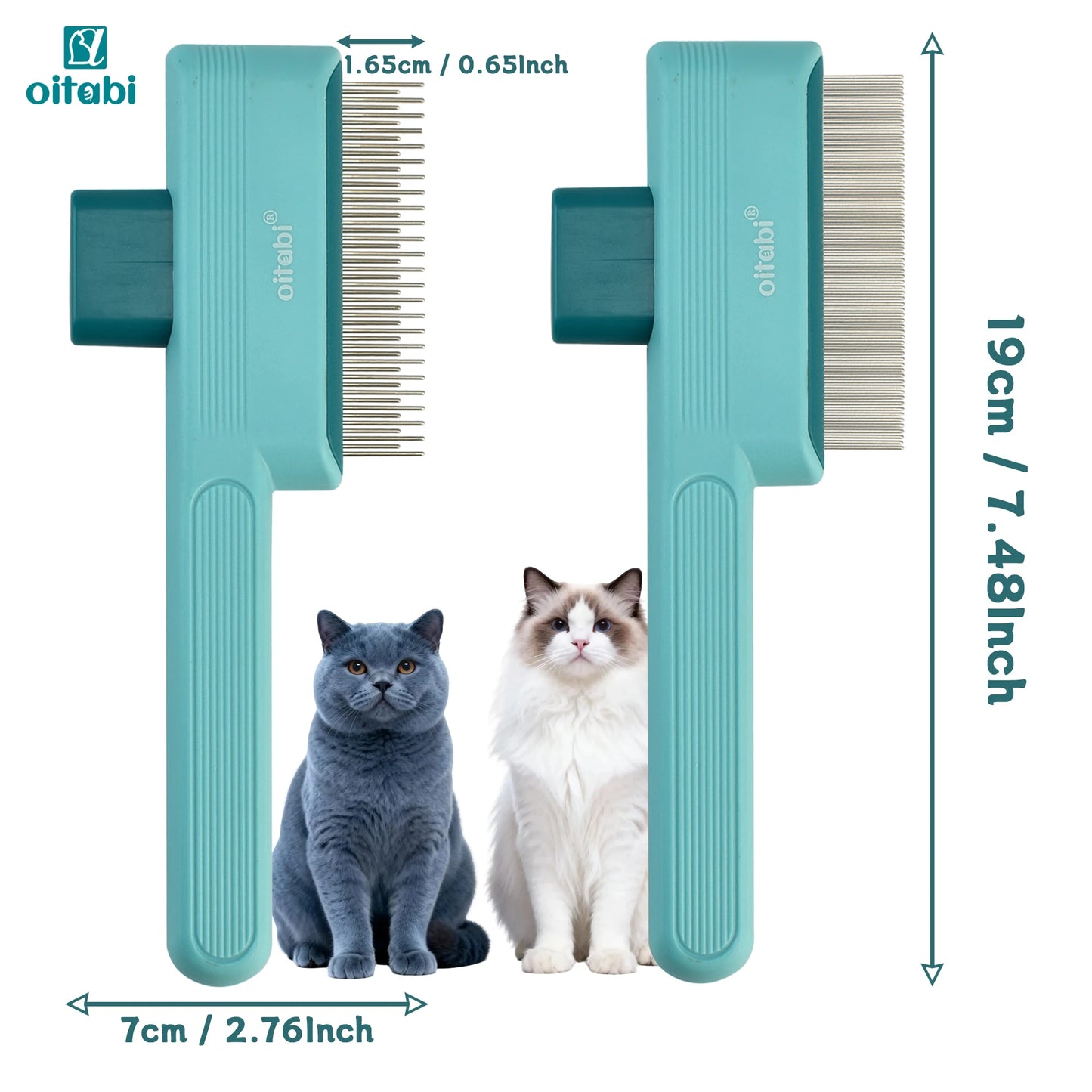 OITABI Self-Cleaning De-Shedding Comb – One-Click Pet Hair Removal for Dogs & Cats