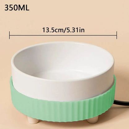 Pet Water Dispenser Heated Pet Water Bowl Thermal Pet USB Dog Dispenser Bowl Heated Rechargeable Cat Food Drinking Supplies