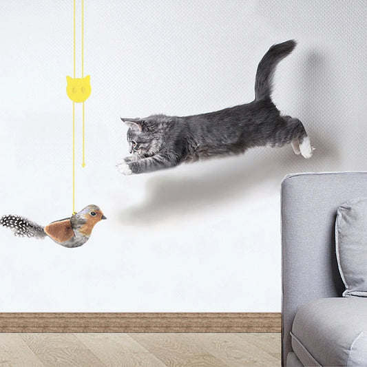 Lifelike Catnip Bird Cat Teaser Toy – Plush Feather Simulation Bird for Kittens & Cats - Bdba PK