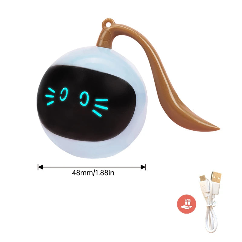 AI Smart Cat Ball Toy – USB Rechargeable 360° Rolling Interactive Cat Toy