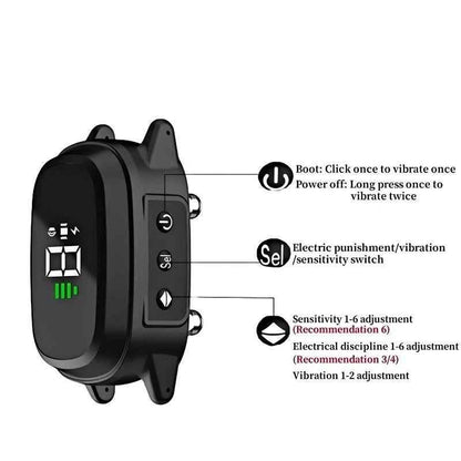 Waterproof Dog Bark Collar,Rechargeable Anti-Bark Collar For Dog Stop Barking,Dog Vibration Training Collar For Small,Medium Dog