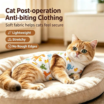 Cat After Surgery Anti Licking Breathable Cat Clothes Surgery Recovery Suit Female Cat Spay Recovery Suit Kitten Onesie for Cats