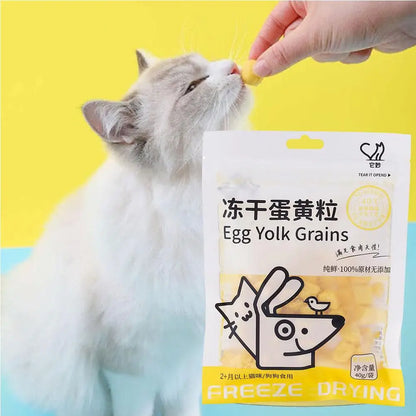 Freeze Dried Egg Yolk Granules Beautify Smoothing Freeze-dried Hair Cat To Pet Pets Healthy Food Snacks Cat Safe Supplies