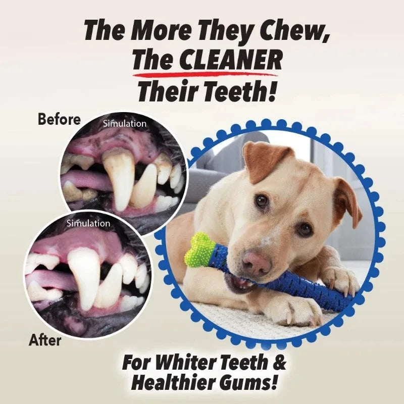 Dog Tooth Grinding Stick Food Grade Cleaning Massager Rubber Tooth Brush Chewing Toy Teeth Cleaning Pet with Slight Bite Force