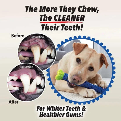 Dog Tooth Grinding Stick Food Grade Cleaning Massager Rubber Tooth Brush Chewing Toy Teeth Cleaning Pet with Slight Bite Force