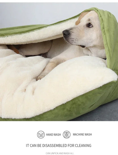 Pet Dog Kennel Cat Nest Teddy Bear Winter Thermal Mat for All Seasons Fully Washable Winter Large Dog Enclosed Pet Sleeping