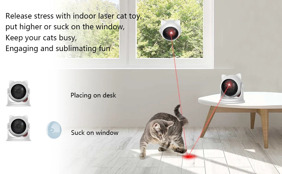 Automatic Cat Laser Toy – Interactive Indoor Toy for Cats & Kittens