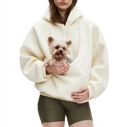 2026 Autumn Winter Hoodie Kangaroo Dog Pet Holder Carrier Big Pouch Pocket Pullovers Sweatshirt Animal Pouch Hood Sweatshirt