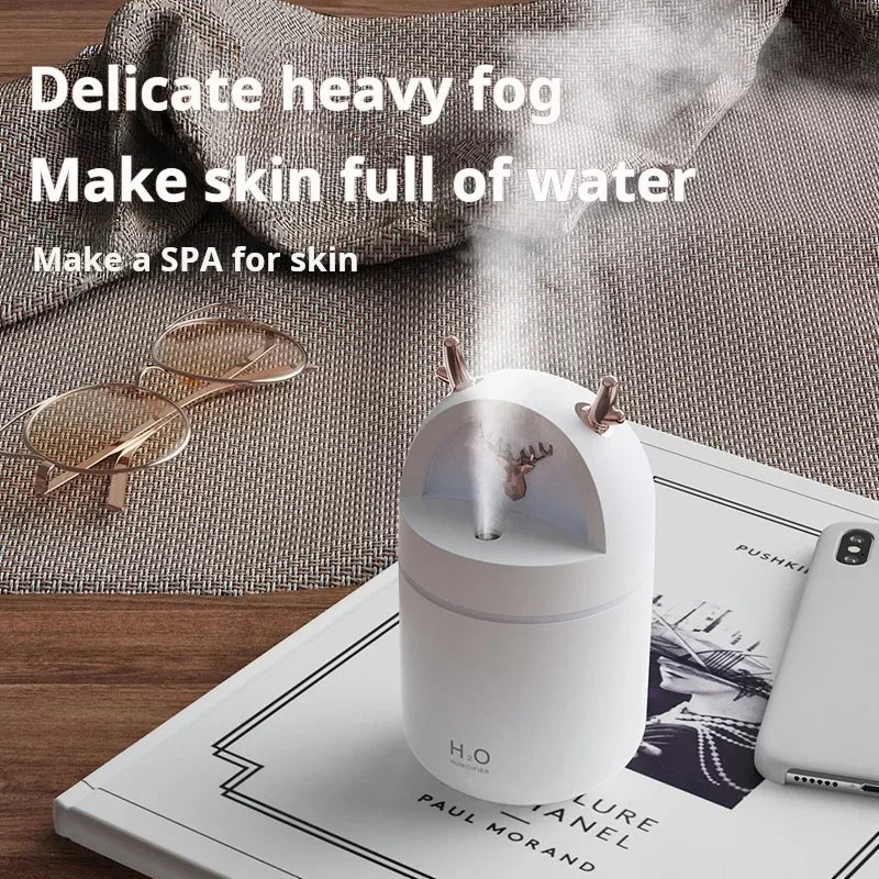 Mini USB Desktop Humidifier – Quiet Ultrasonic Aromatherapy Air Humidifier for Home & Office