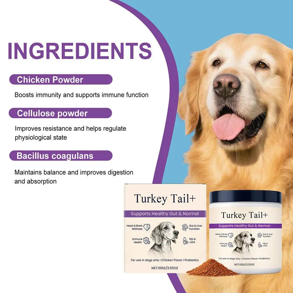 Dog Probiotic Intestinal Powder Gut Care Digestive Health Immune Support Chicken Beef Flavor Pet Nutrition Supplement
