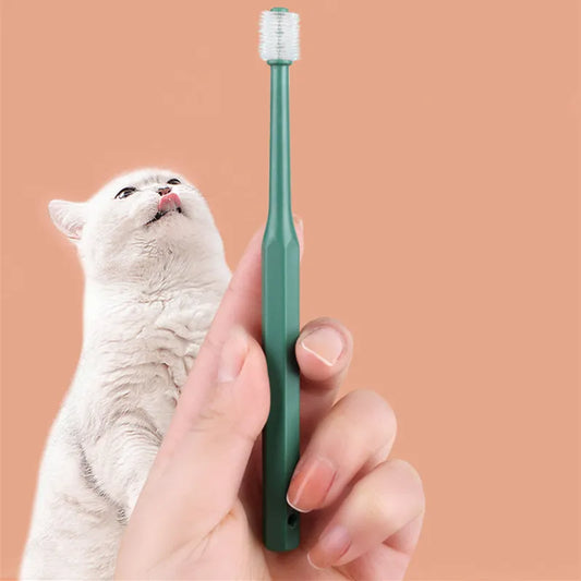 Soft Silicone Cat Toothbrush – Gentle Dental Cleaning Brush for Cat Mouth Care (Blue, White, Green) - Bdba PK