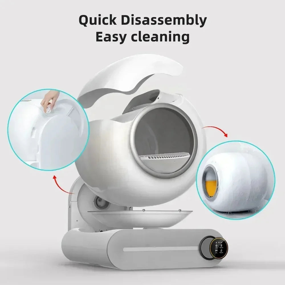 Tonepie 65L Fully Enclosed Smart Self-Cleaning Cat Litter Box with App Control