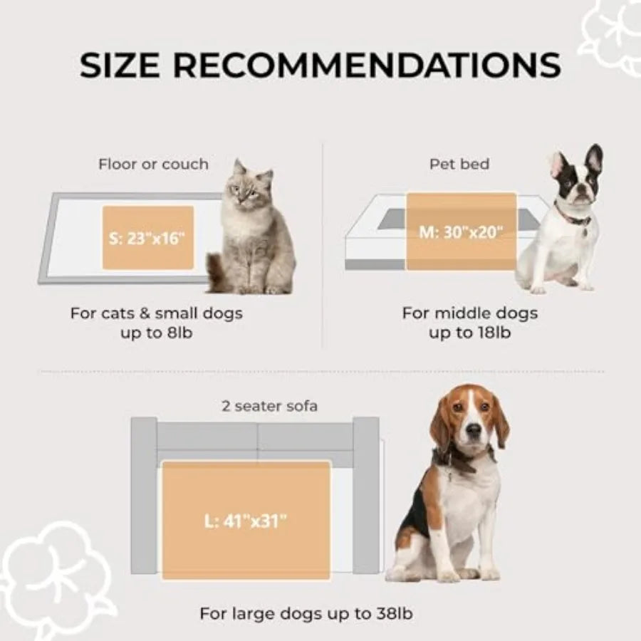 1 Pack 3 Calming Blankets Fluffy Premium Fleece Pet Blanket Soft Sherpa Throw for Dog Puppy Cat Beige Small 23" x16''