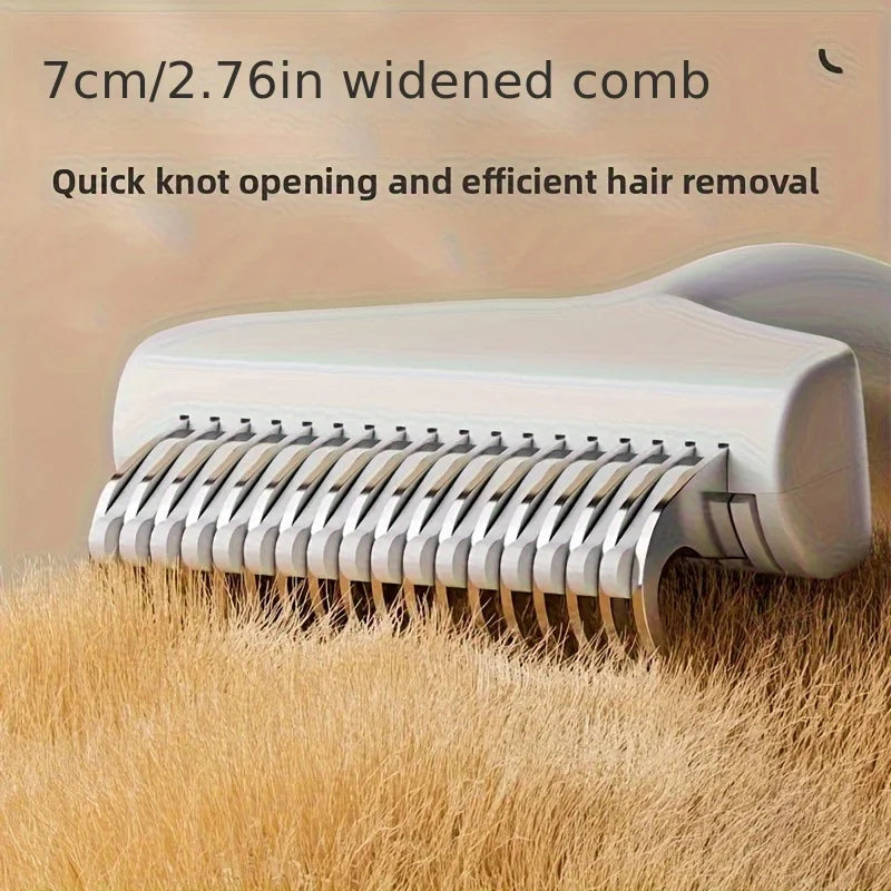 Stainless Steel Dog Hair Removal Brush – Curved Comb for Long-Haired Dogs & Cats