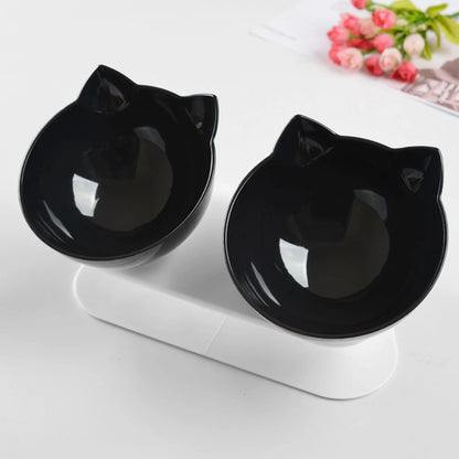 Non-Slip Double Cat Bowl Dog Bowl With Stand Pet Feeding Cat Water Bowl For Cats Food Pet Bowls For Dogs Feeder Product Supplies - Bdba PK