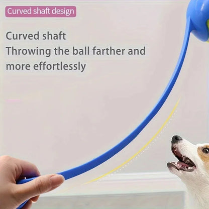 Pet Tennis Ball Launcher Set Outdoor Dog Training Toy Fetch Play Durable Ergonomic Handle Interactive Ball Picking Pet Supplies