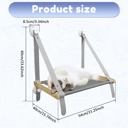 Cat Window Hammock – Foldable Hanging Bed with Suction Cups for Cats
