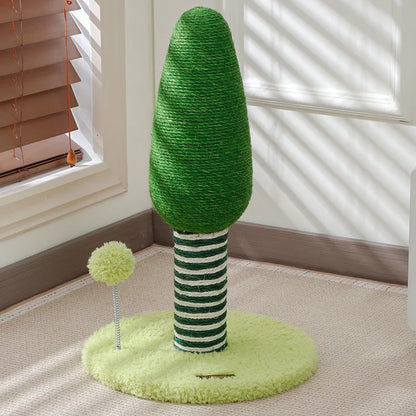Vertical Sisal Pine Cat Scratching Post Durable No Shedding Bite Resistant Cat Scratcher Home Living Room Bedroom Cat Toys