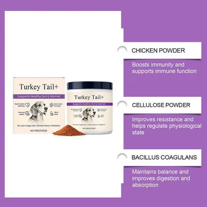 Bacon Flavor Dog Probiotic Powder Gut Flora Balance Digestive Aid Intestinal Health Care For Puppy Adult Dogs