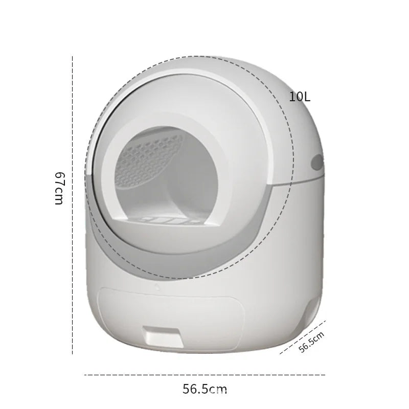Self Cleaning Cat Litter Box Large Automatic Cat Litter Box with APP Control Odor Removal Safety Protection, for Multiple Cats