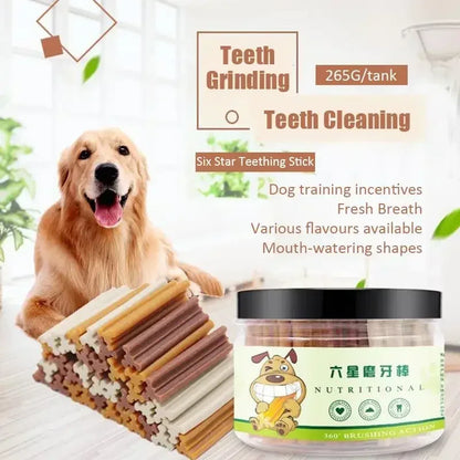 Dog Dental Chew Sticks – Fresh Breath Training Treats for Puppies & Adult Dogs (265g)