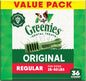 Natural Dental Dog Treats – Vet Recommended Regular Size Chews for Adult Dogs (36ct)