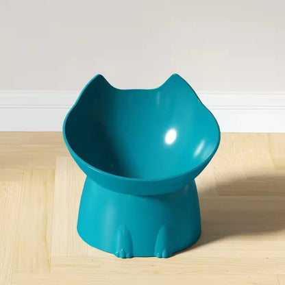 Tilted Elevated Cat Food Bowl Ergonomic Cat Food Dish Anti Neck Protector Vomiting Raised Cats Food Bowl Non Slip for Cats Dogs