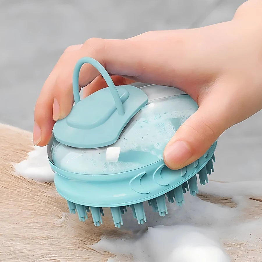 2-in-1 Silicone Pet Bath Brush – Grooming Massage Comb for Dogs & Cats