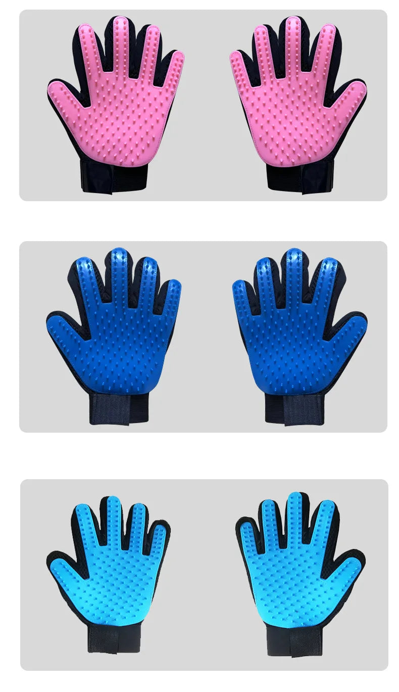1PC Cat Hair Remove Gloves Rubber Pet Beauty Cleaning Grooming Effective Massage Dog Combs Floating Brush 6 Color