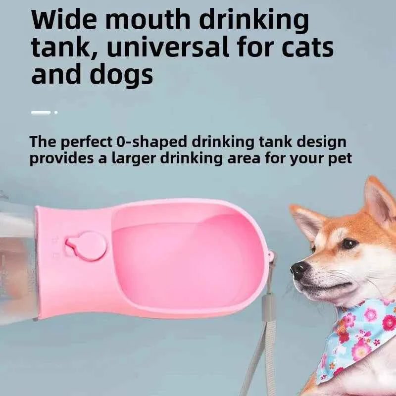 3 in 1 Dog Water Bottle with Poop Bag Dispenser Portable Pet Feeder for Cat Dog Bowl Outdoor Puppy Drinking Bowl Food Container