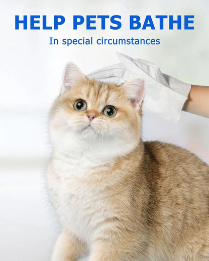 Pet Cleaning Wipe Gloves – Deodorising Grooming Bath Wipes for Dogs & Cats
