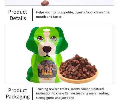 Beef Dog Treats – Chewy Diced Beef Training Rewards for Puppies & Adult Dogs