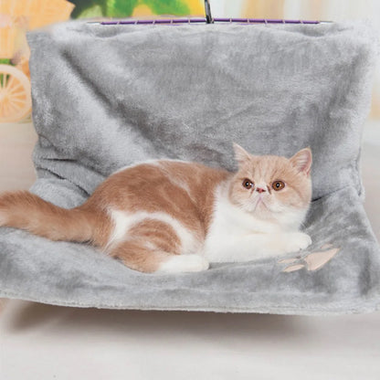 Cat Radiator Hammock Bed – Warm Fleece Hanging Basket with Iron Frame