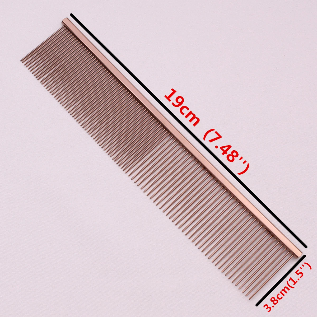 Copper Dog Grooming Combs Pet Boundary Knot Massage Tools Professional Salon Cat Hair Cleaning Crescent High Low Teeth 7817#