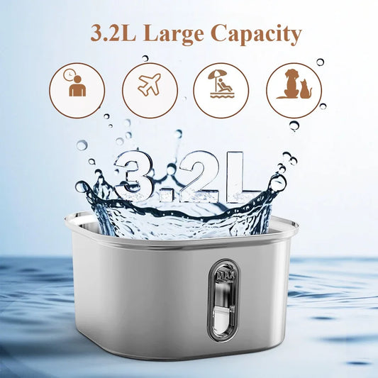 Automatic Cat Water Fountain Stainless Steel Pet Fountain Dog Water Dispenser With USB Electric Ultra-Quiet Pump Cat Supplies - Bdba PK